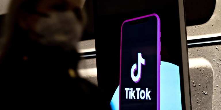 A TikTok advertisement at a Metro station in Washington, DC, US, on Thursday, March 30, 2023. TikToks chief executive appearance in Congress last week did little to calm the bipartisan fury directed at the viral video-sharing service. Photographer: Andrew Harrer/Bloomberg via Getty Images