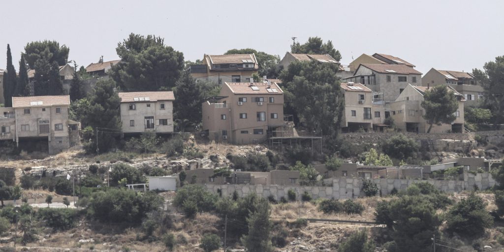A view of the Jewish settlement of Elon Moreh, east of the city of Nablus in the West Bank.